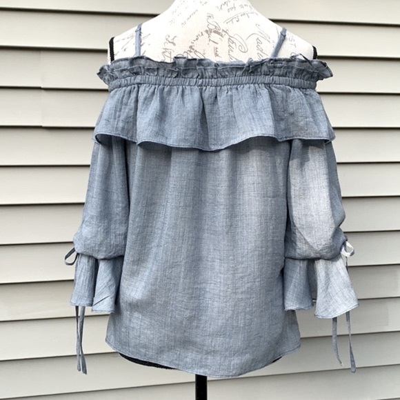 Lucky Brand Off The Shoulder Ruffle Top - Picture 9 of 11